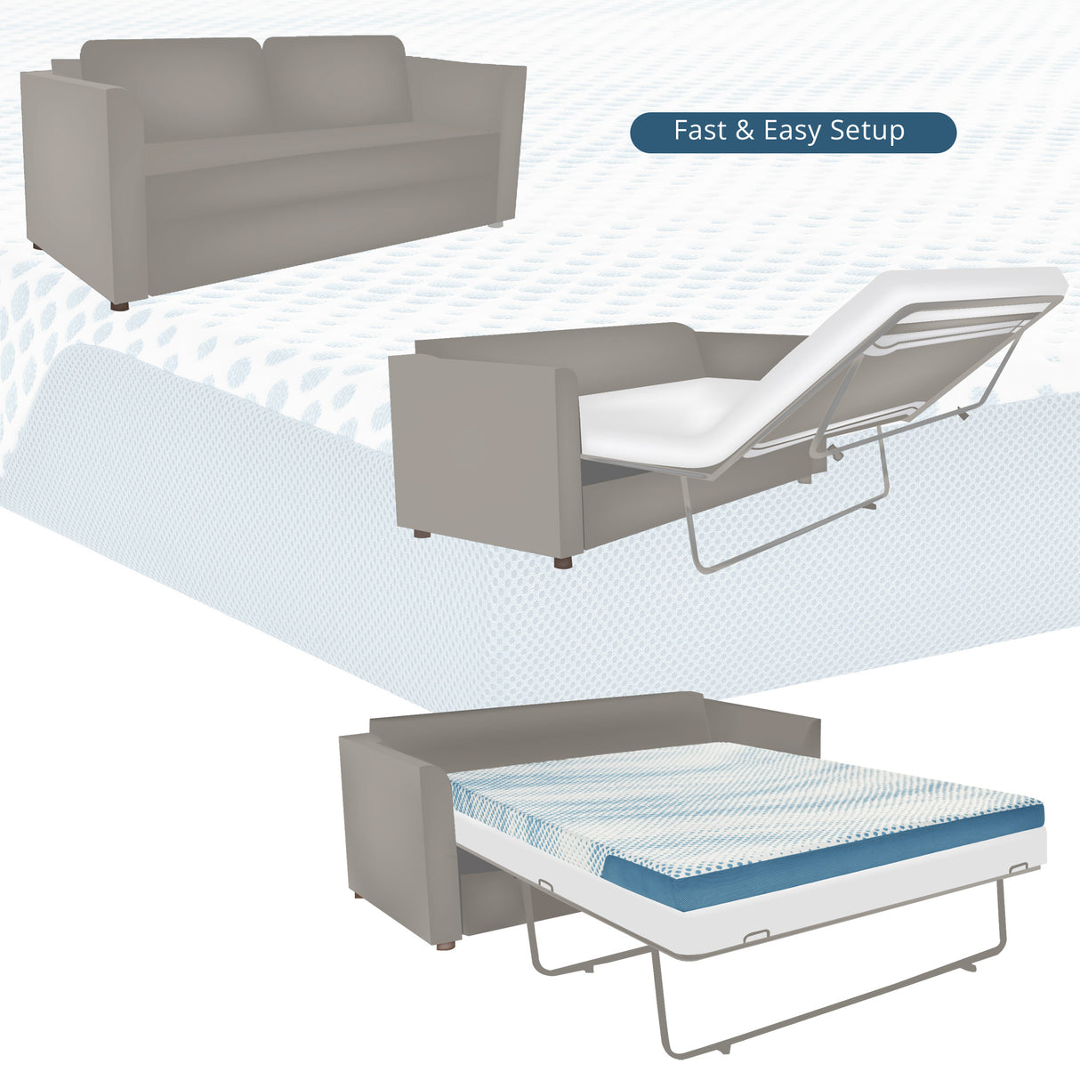 Roost Cool Cloud Replacement Sofa Bed Mattress