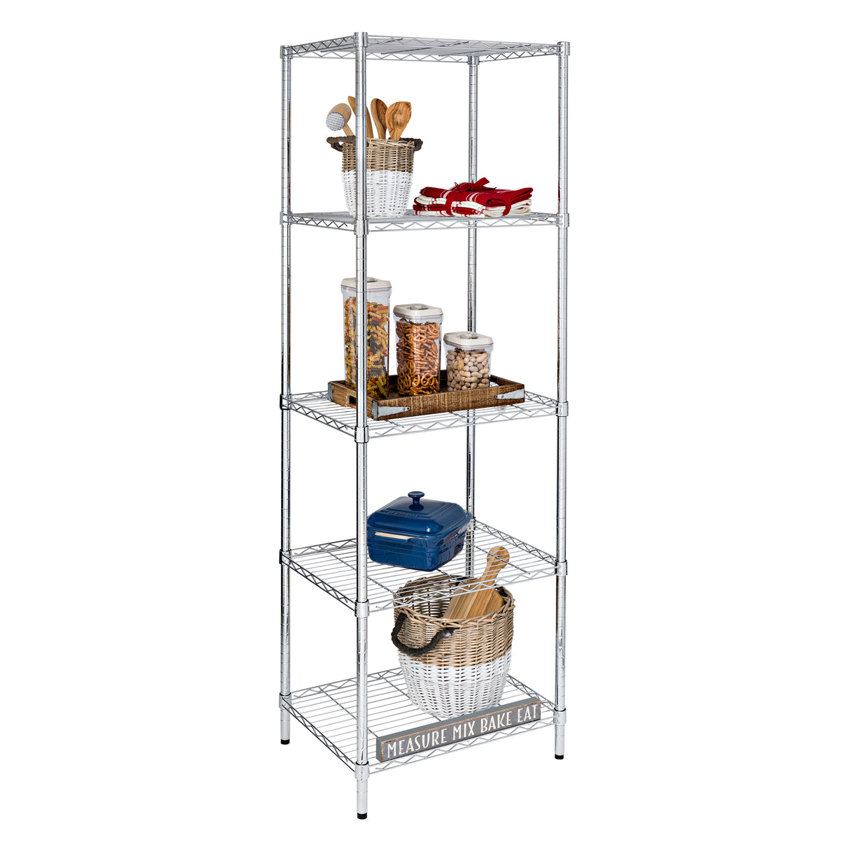 Brutis 5-Tier Heavy Duty Adjustable Shelves, Metal Storage Rack with 250-lb Shelf Capacity