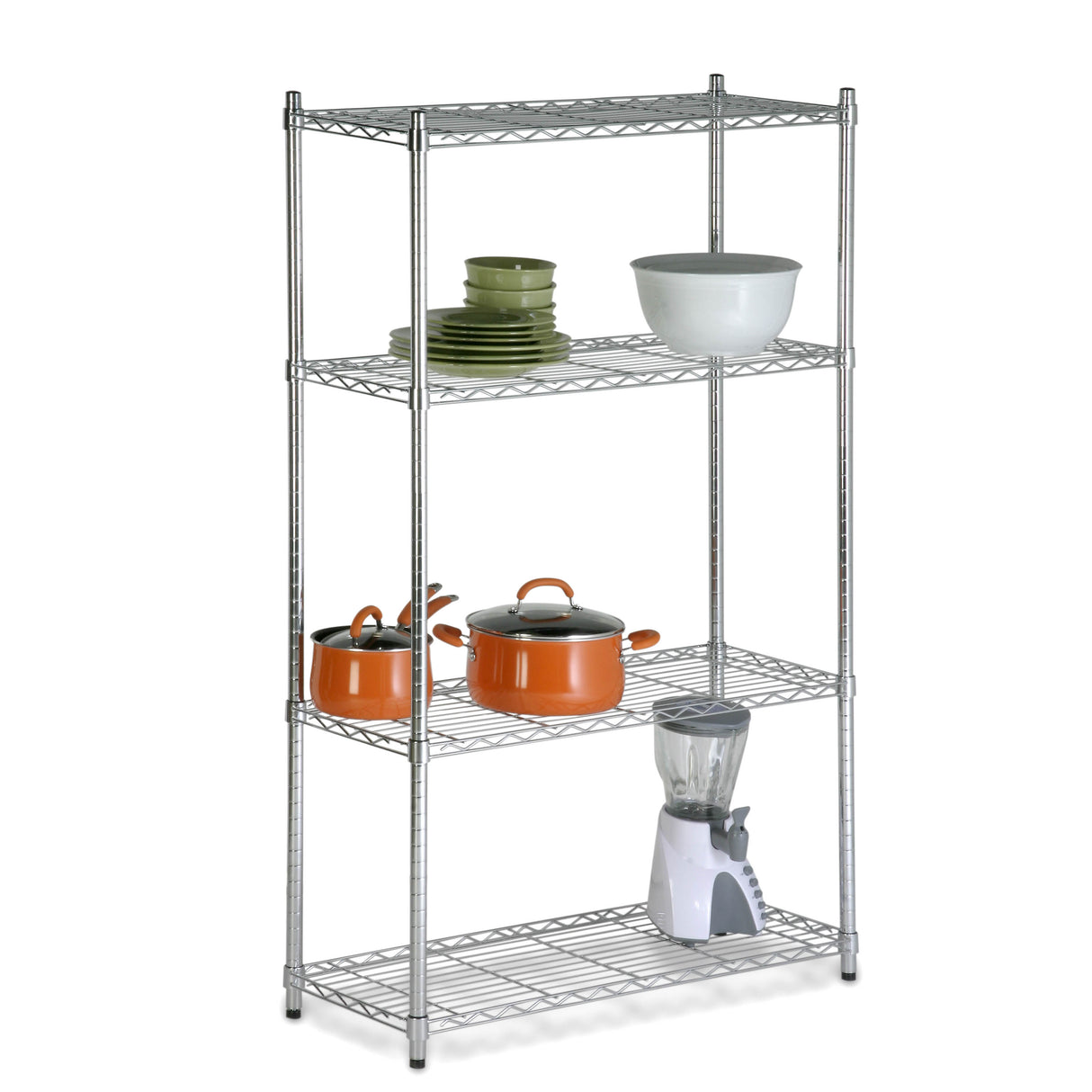 Brutis 4-Tier Heavy Duty Adjustable Shelves, Metal Storage Rack with 250-lb Shelf Capacity