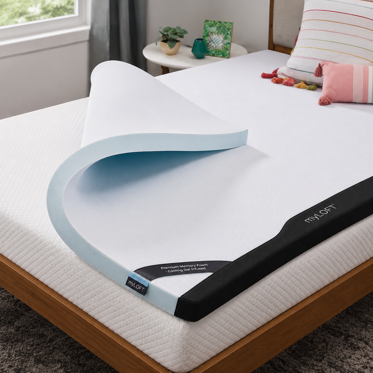 myLoft Cooling Memory Foam Mattress Topper