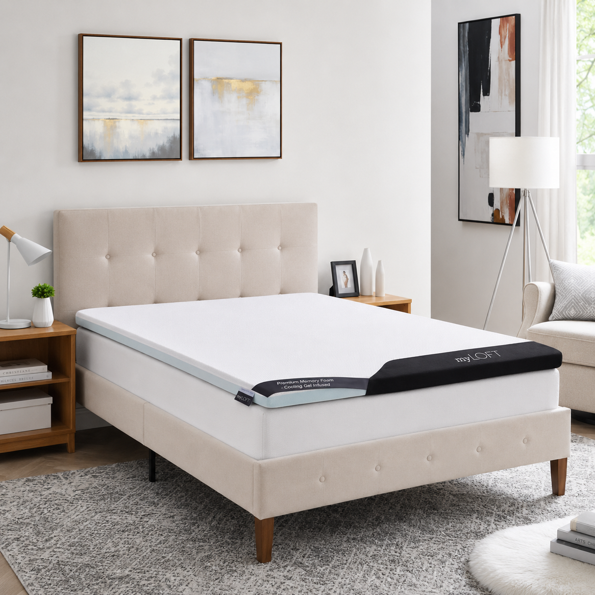 myLoft Cooling Memory Foam Mattress Topper