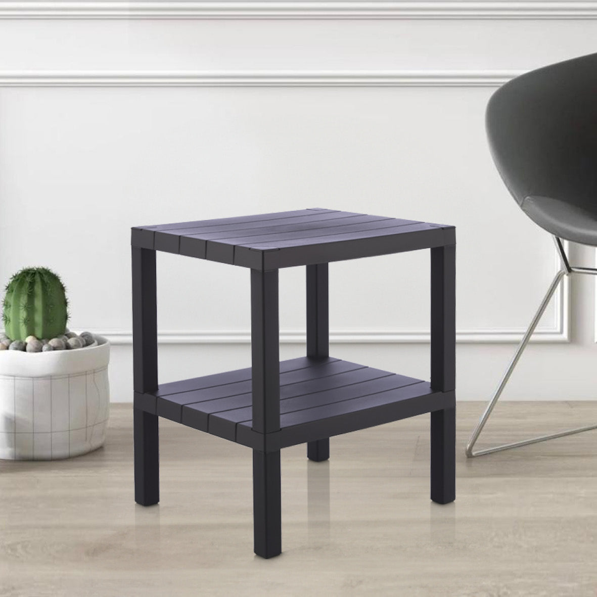 Brutis Storage Shelves- No Tools Required, Plastic Modular Shelving Unit 2-Tier Organizer