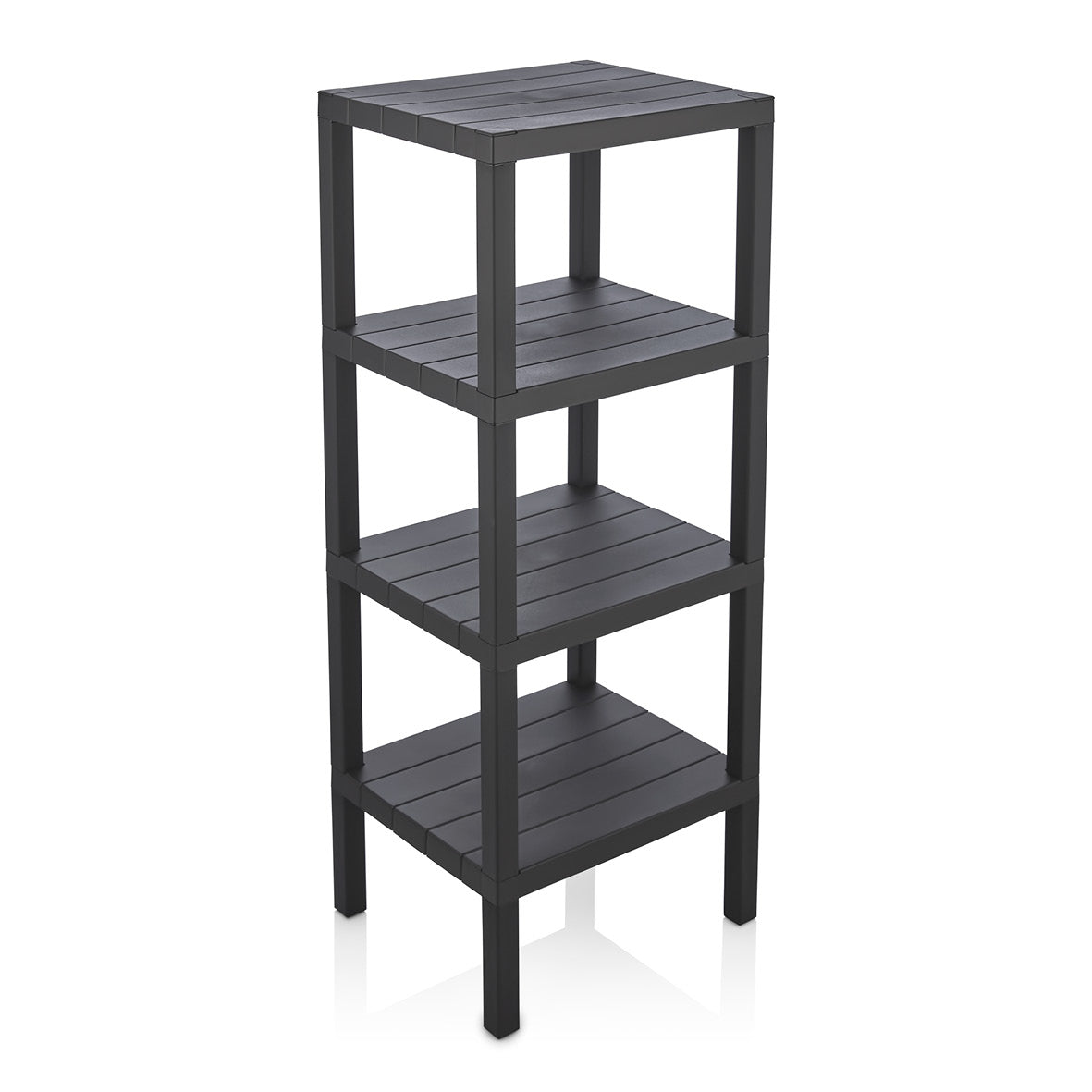 Brutis Storage Shelves- No Tools Required, Plastic Modular Shelving Unit 4-Tier Organizer