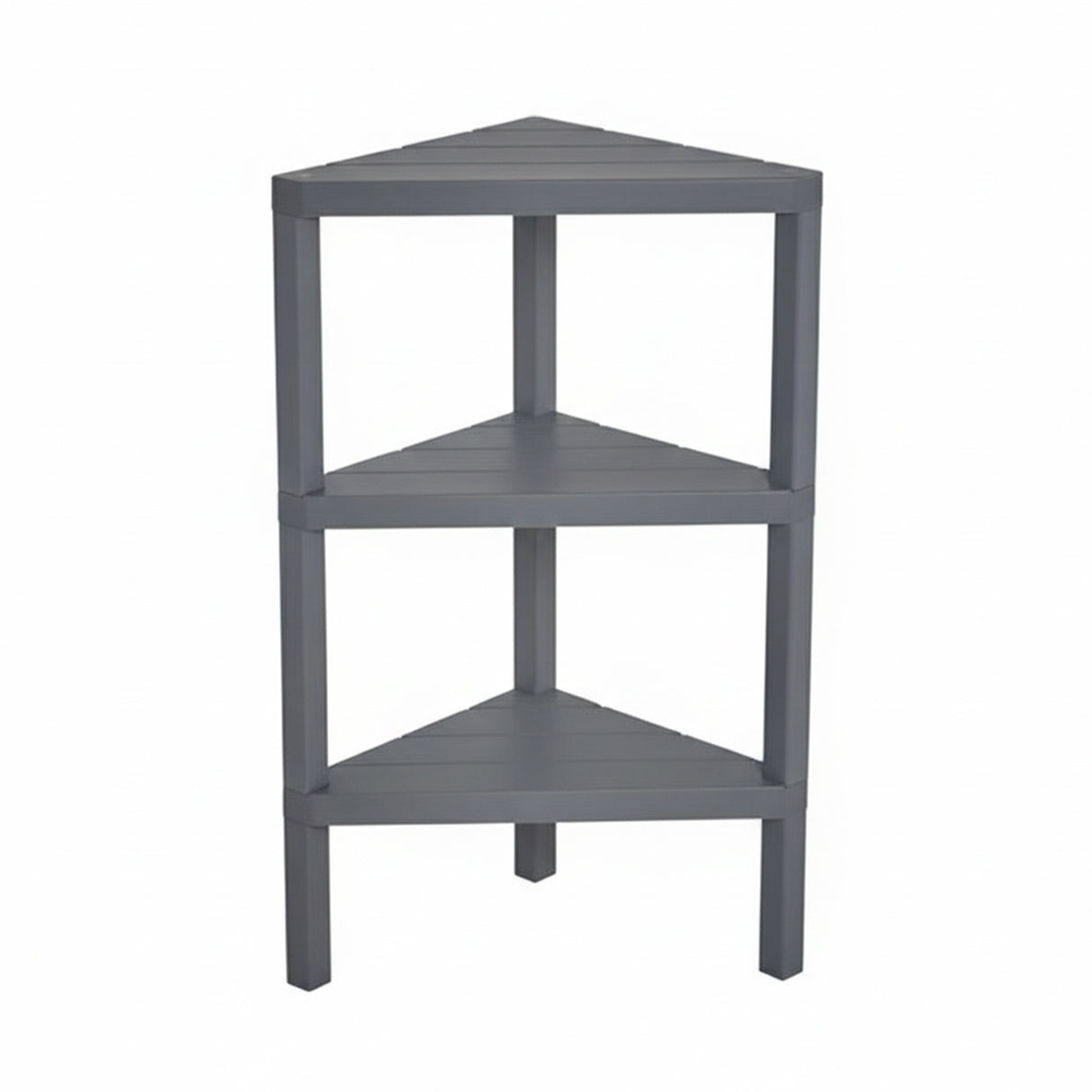 Brutis Corner Storage Shelves- No Tools Required, Plastic Modular Shelving Unit 3-Tier Organizer