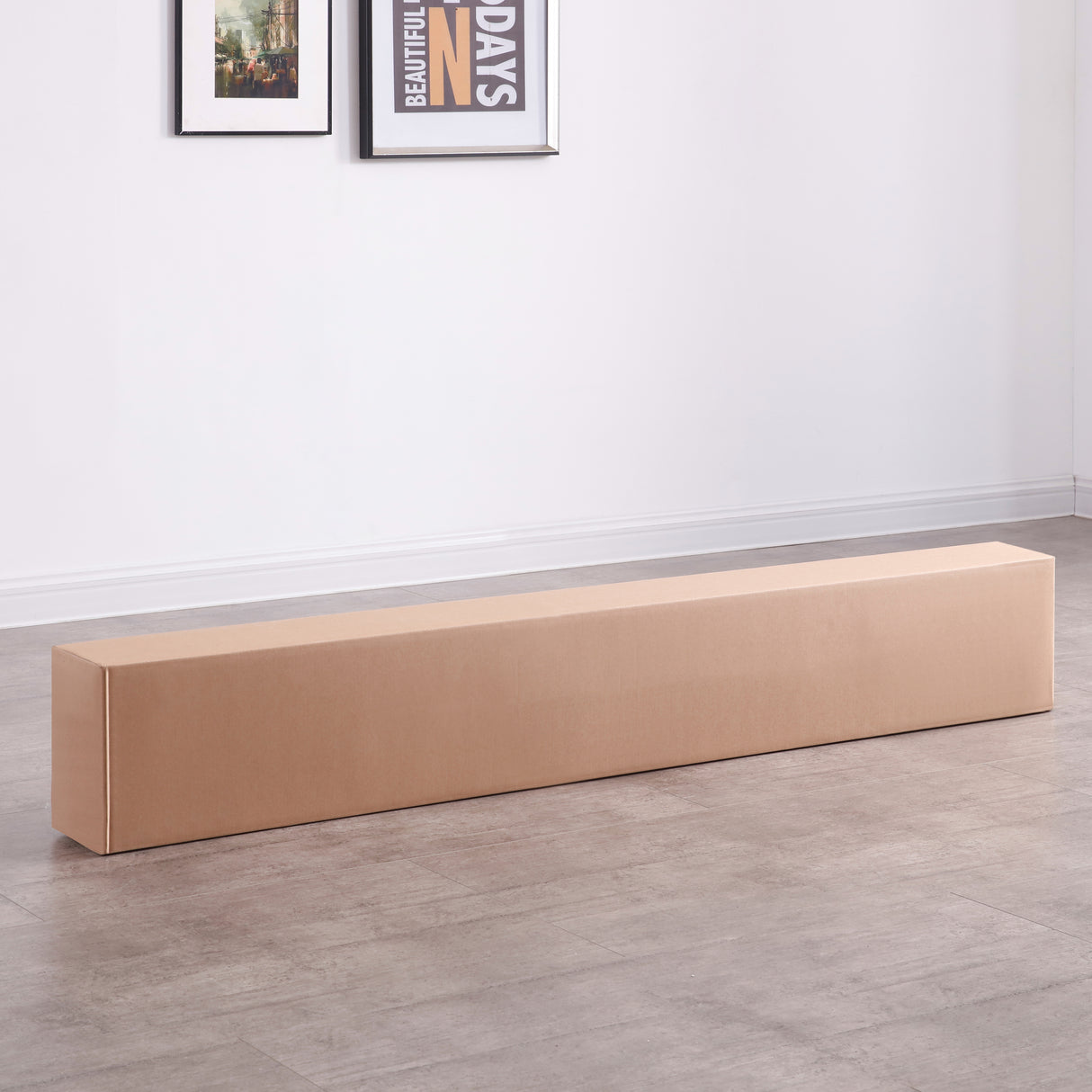 Devon Wood Slat and Metal Platform Bed Frame | Mattress Foundation