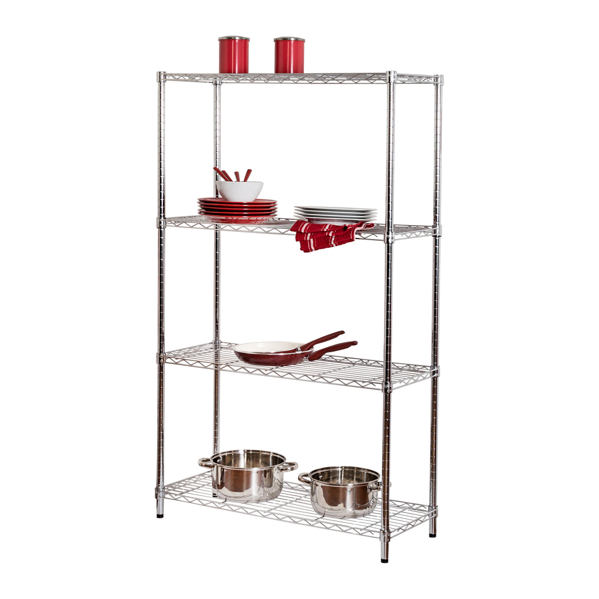 Brutis 4-Tier Heavy Duty Adjustable Shelves, Metal Storage Rack with 250-lb Shelf Capacity