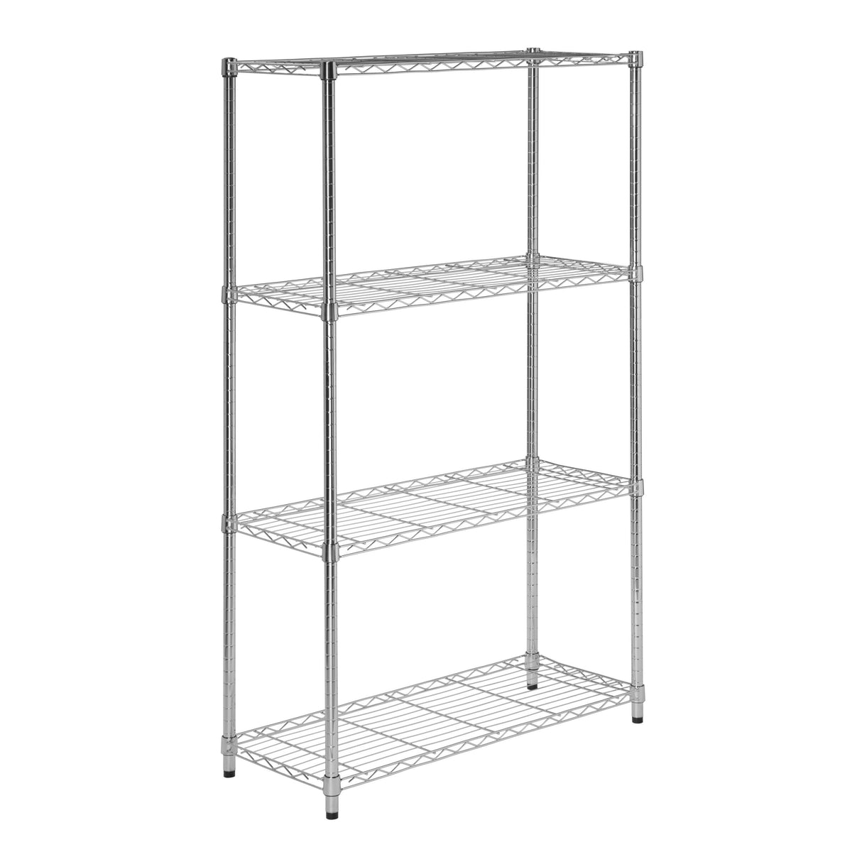 Solid Rack 4 Tier Brutis 4-Tier Heavy Duty Adjustable Shelves, Metal Storage Rack with 2 ...