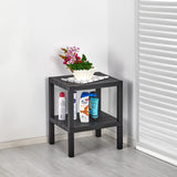 Brutis Storage Shelves- No Tools Required, Plastic Modular Shelving Unit 2-Tier Organizer