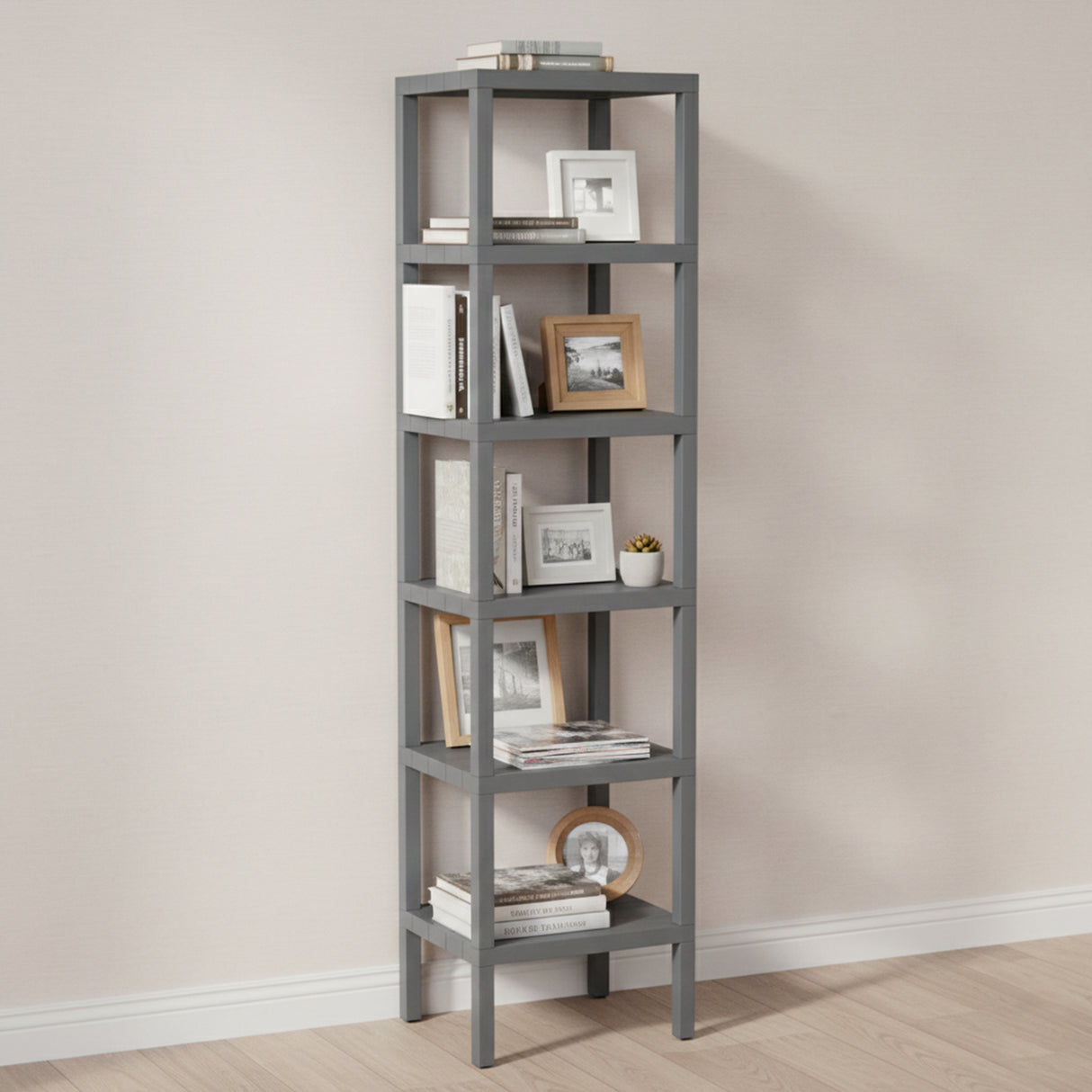Brutis Storage Shelves- No Tools Required, Plastic Modular Shelving Unit 6-Tier Organizer