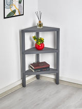 Brutis Corner Storage Shelves- No Tools Required, Plastic Modular Shelving Unit 3-Tier Organizer