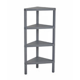 Brutis Corner Storage Shelves- No Tools Required, Plastic Modular Shelving Unit 4-Tier Organizer