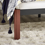 Devon Wood Slat and Metal Platform Bed Frame | Mattress Foundation