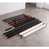 Tilbury Wood Slat and Metal Platform Bed Frame with Headboard | Mattress Foundation